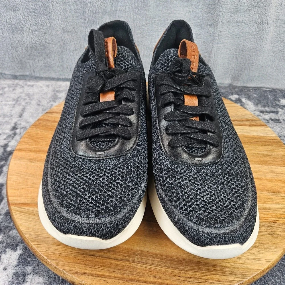 Cole Haan Grand 360 Knit Sneakers Men's 9.5 M Black British Tan Casual C40485